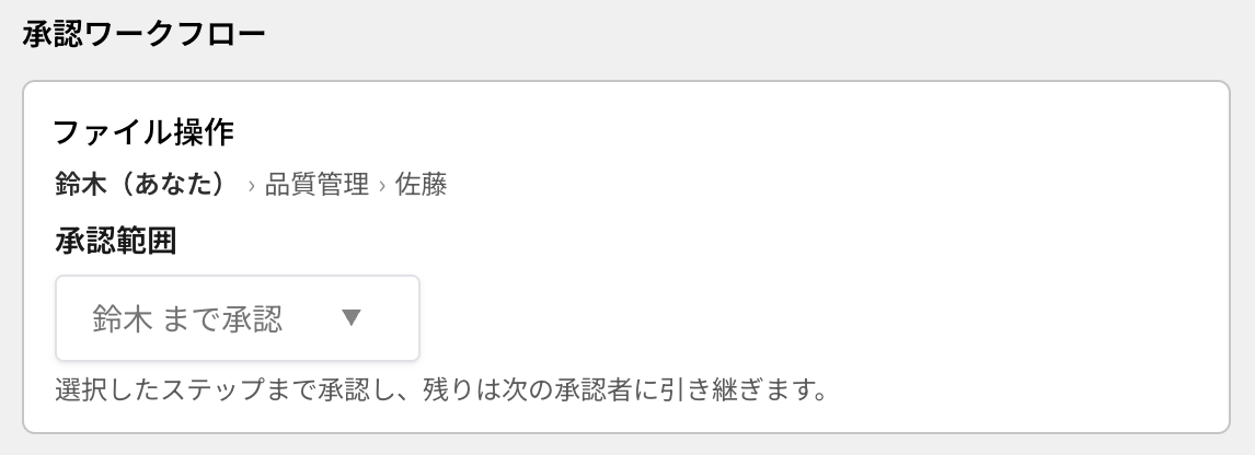 承認サイドバー（本人承認・承認範囲無効）